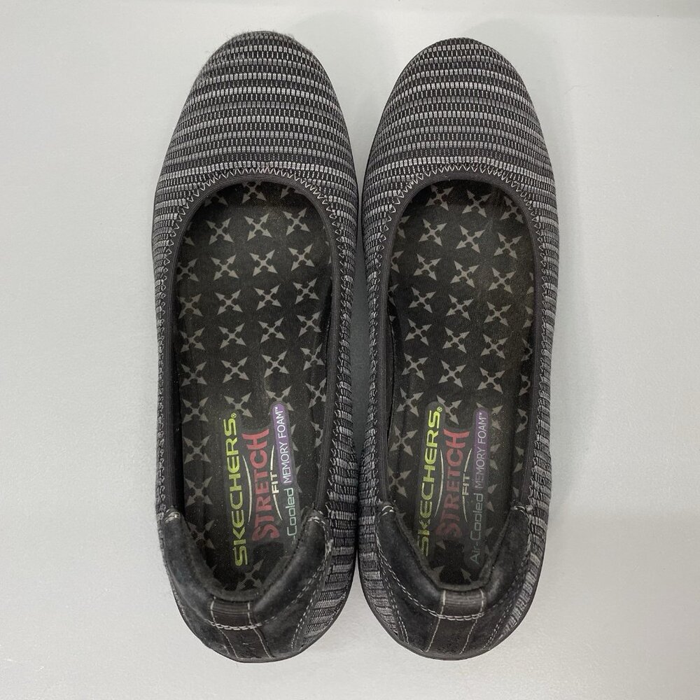 Skechers Kiss Secret Wedge Pumps Shoes Stretch Fit Comfort Slip On Black Women 9 - Picture 9 of 13